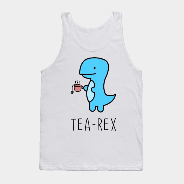 Tea-Rex Blue Dino Tank Top by Zakzouk-store